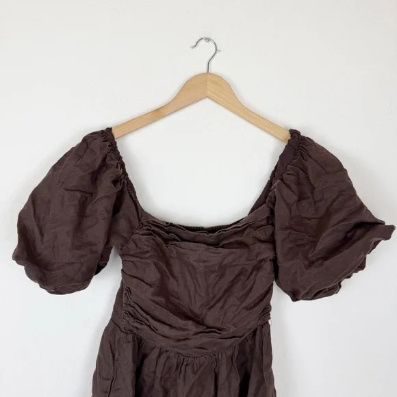 DISSH Brown Puff-Sleeve Mini Dress - Picture 5 of 10